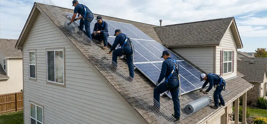 Pigeon Wire for Solar Panels in Tualatin